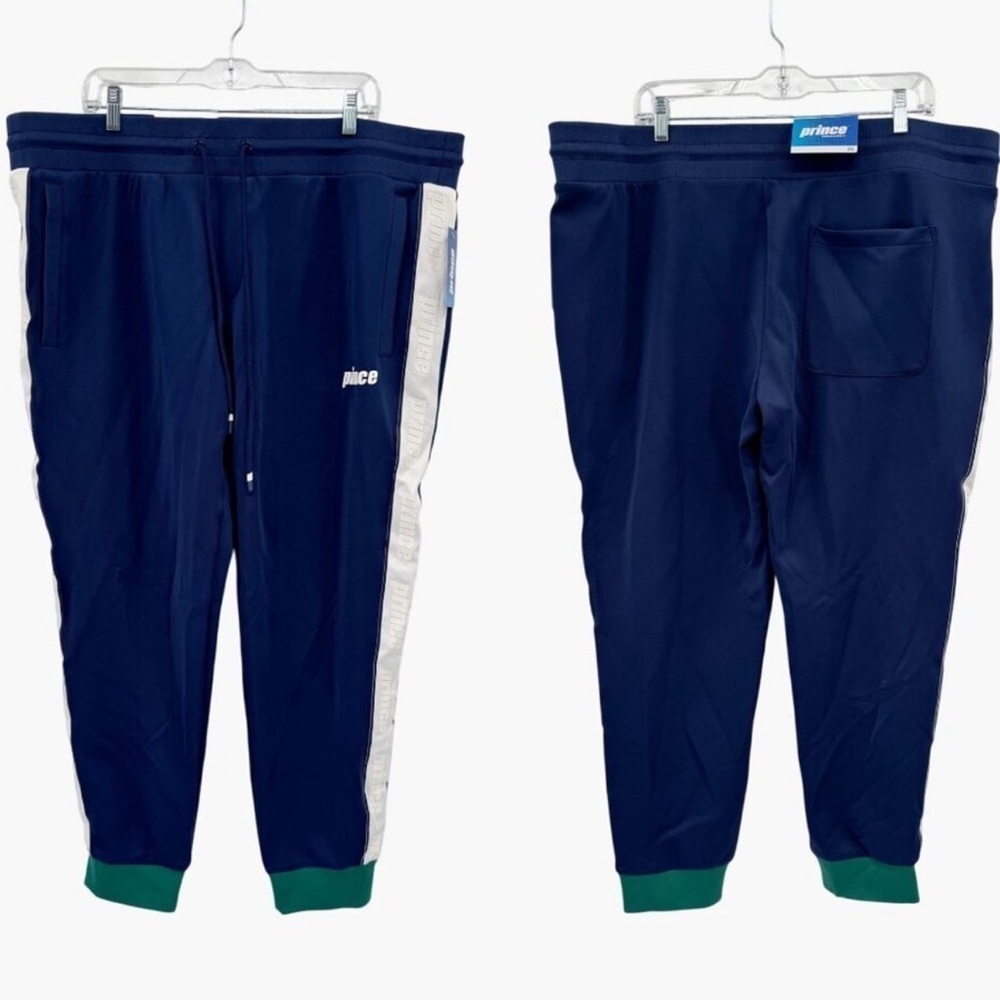 Prince Pickleball Preppy Navy Men's Warm Up Joggers Track Pants Size XXL Nwt - Picture 3 of 10